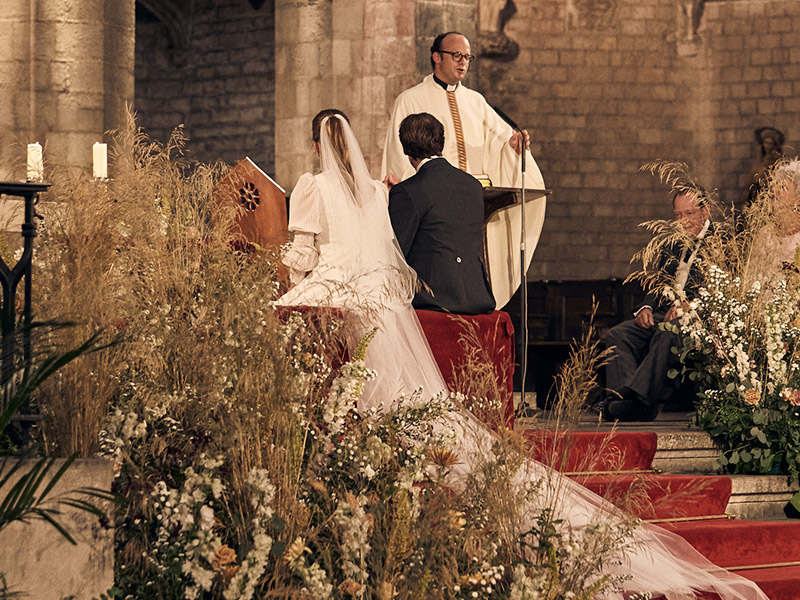instalación floral catedral boda