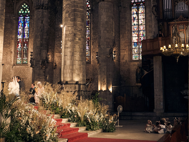 Instalación floral Catedral boda