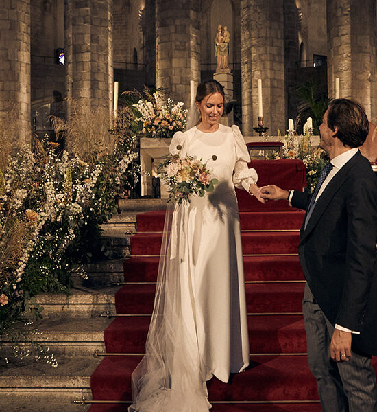 instalación floral catedral boda