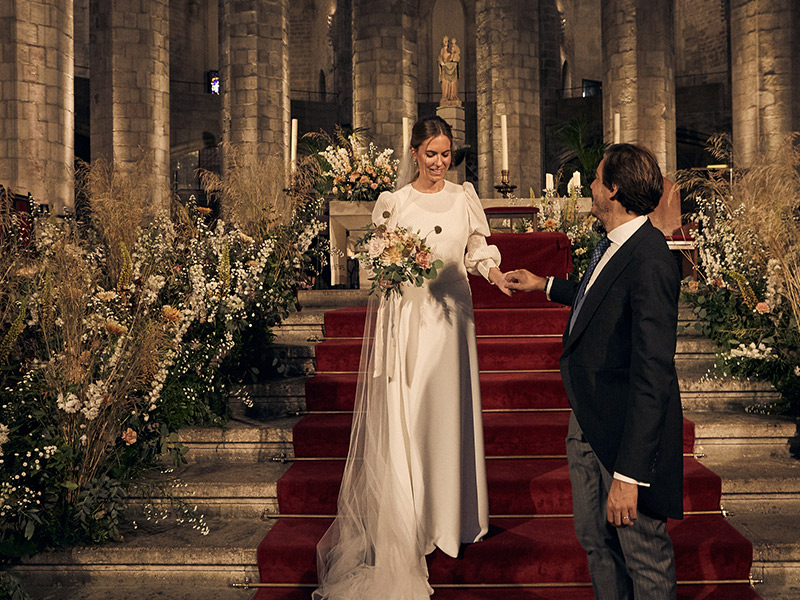 instalación floral catedral boda